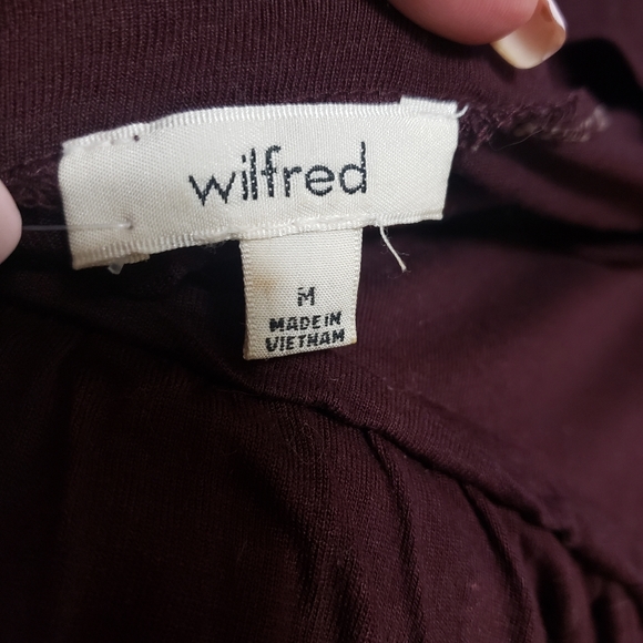 Wilfred Plum/Wine Peplum Ruffle Hem Long Sleeve - Picture 5 of 8